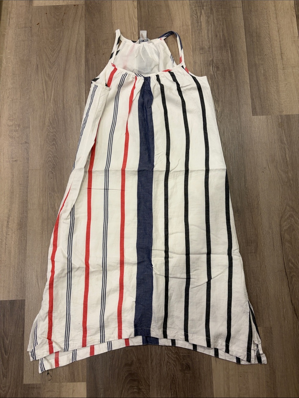 Tommy Bahama White Dress with Red and Navy Stripes